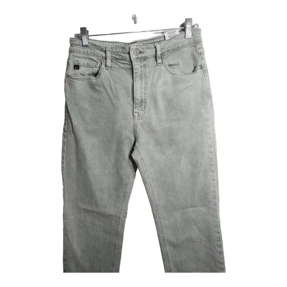 Kancan Straight Leg High Waist Light Green Boho Casual Minimalist Jeans Sz 28/9 - Picture 5 of 7